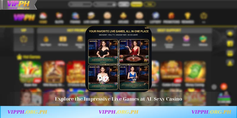 Explore the Impressive Live Games at AE Sexy Casino