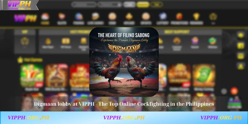 Digmaan lobby at VIPPH - The Top Online Cockfighting in the Philippines